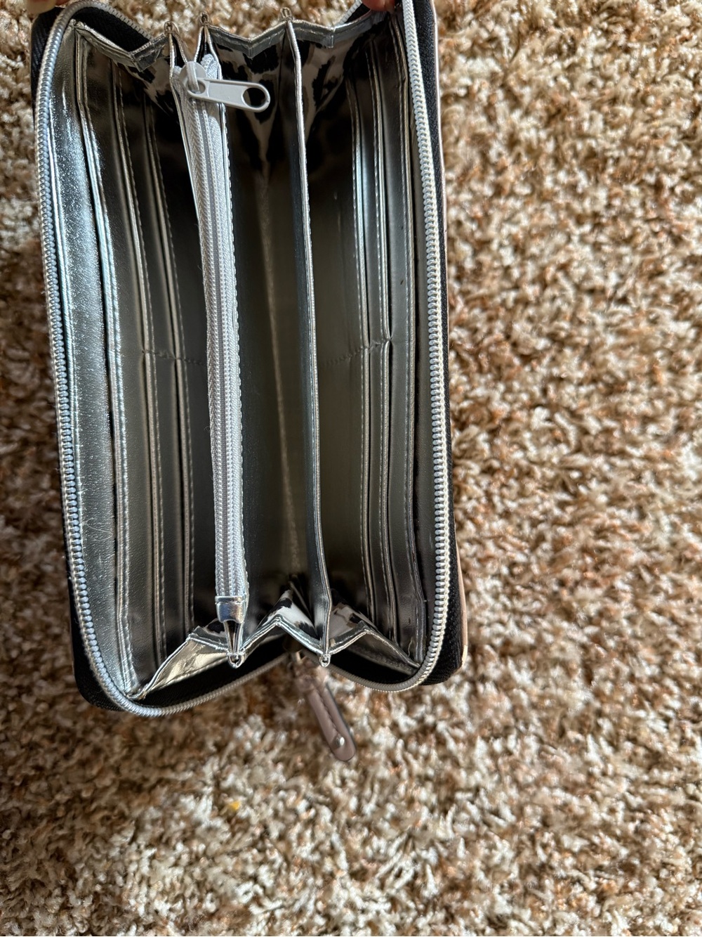 Nine West Taupe Leather Zip-Around Phone Wallet - Picture 3 of 4